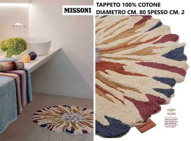 TAPPETO ROTONDO MISSONI DIAMETRO CM. 80