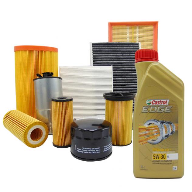 Kit Tagliando+Olio Motore Castrol 5w30 Bmw 320d E90