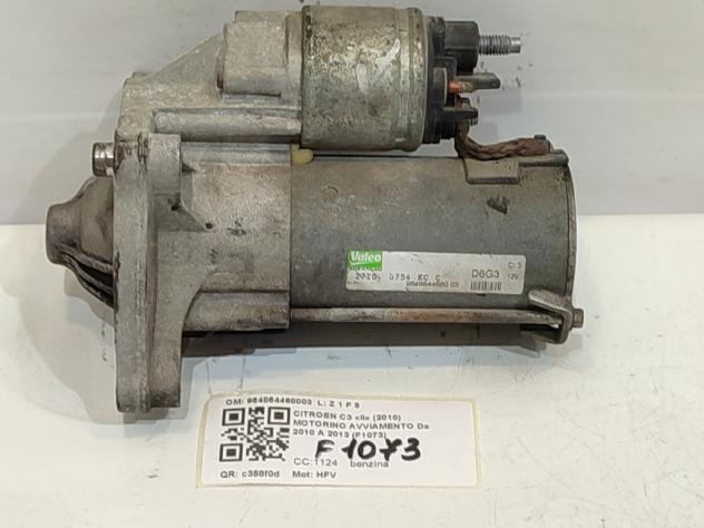 MOTORINO D' AVVIAMENTO CITROEN C3 Serie 964864468003 HFV benzina 1124 (0915) - Foto 3
