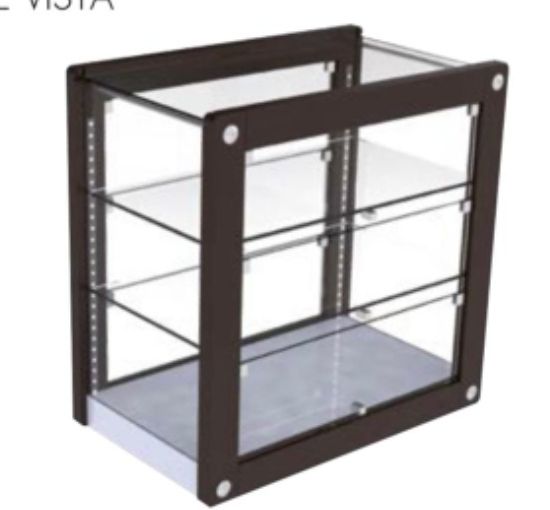 Vetrina espositiva neutra professionale Snack 120 cm vetri dritti. Espositore ne - Foto 3