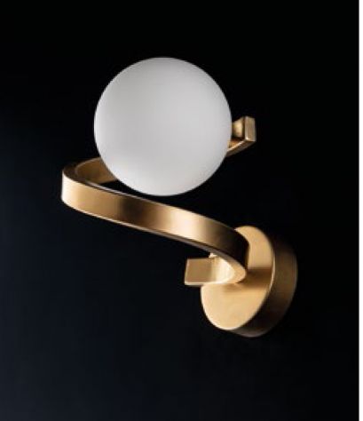 applique 1 luce sinfonia sfere vetro design bianco opaco moderna nuovo joshop