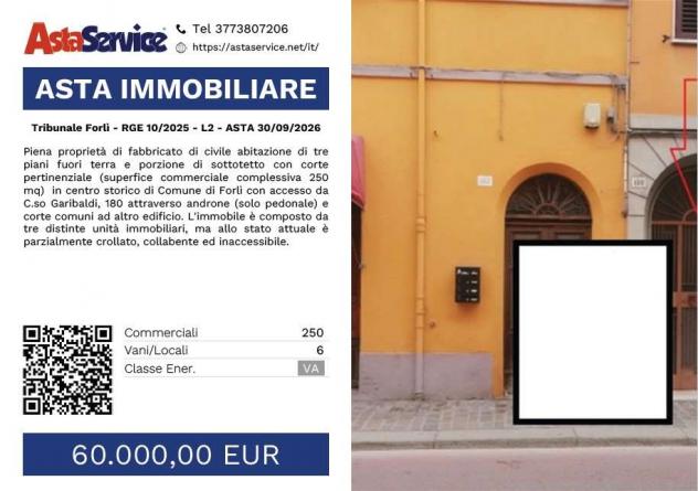 Tribunale Forlì - RGE 10/2025 - L2 - Tribunale Forlì - RGE 10/2025 - L2 - ASTA 30/09/2026