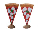 Insegna pizza: spicchio di pizza a totem in vetroresina a RIMINI