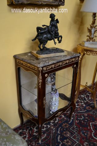Vetrina con piano in marmo stile transizione Luigi XV - Foto 6