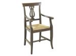 Sedia con braccioli e Lira Cod 3125/P colore noce