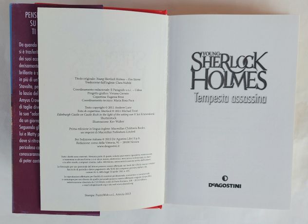 Young Sherlock Holmes. Tempesta assassina di Andrew Lane Ed.De Agostini, 2013 - Foto 2
