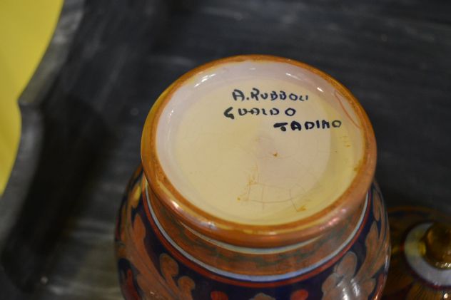 Vaso con coperchio degli anni 40 Gualdo Tadino A. Rubboli - Foto 2