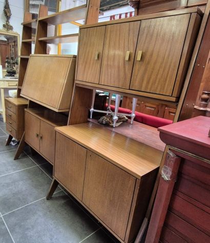 PARTICOLARE MOBILE LIBRERIA SVEDESE DI ANTIQUARIATO MODERNARIATO ANNI 60/70 - Foto 4