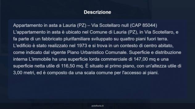 Immobile in asta di 147 m² con più di 5 locali in vendita a Lauria - Foto 16