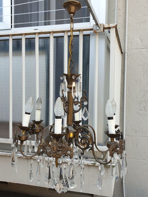 LAMPADARIO e 2 ABAT JOUR, VINTAGE.