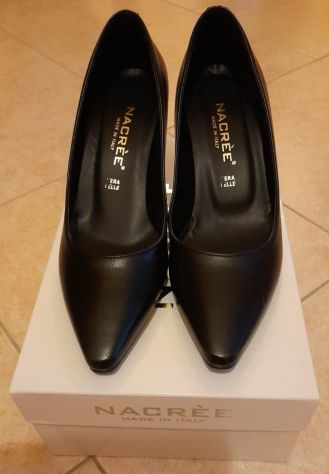 PAIA DI SCARPE ELEGANTI DONNA NERO TACCO 7 CM,N.37 BRAND:NACREE’,VERA PELLE - Foto 4