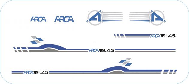 Kit adesivi completo per camper arca 445