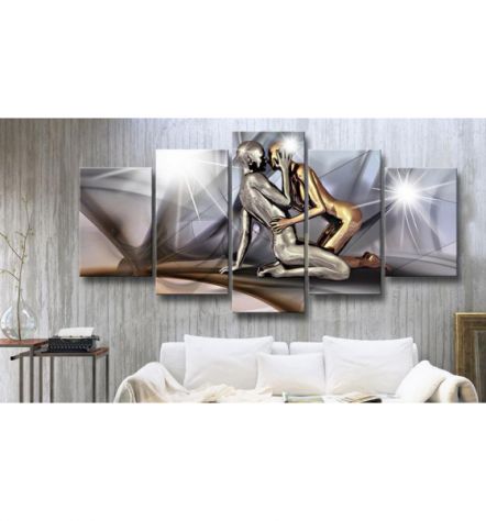 Quadro Bacio Alieno - Silver - 100x50 E 200x100 ARREDALACASA - Foto 2
