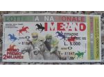 BIGLIETTO LOTTERIA DI MERANO 1992 con tagliando FDC senza scritte tagli pieghe -