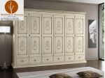 Arredi Rustici in Legno Decorati : Armadio 6 Ante 6 Cassetti Decorato
