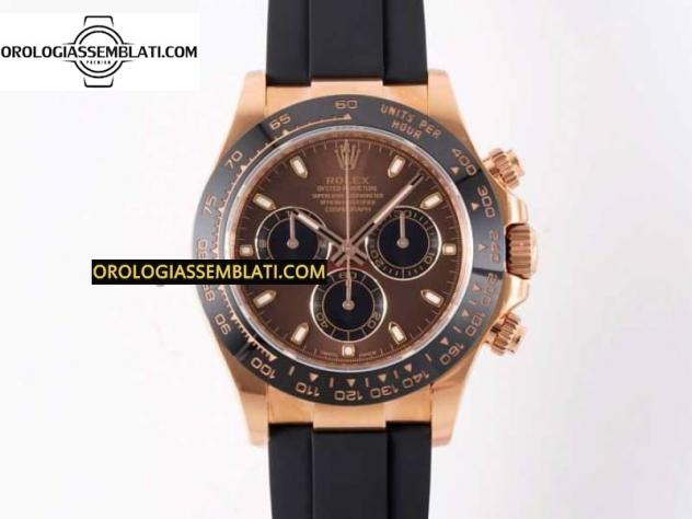 Rolex Replica DAYTONA 116515 1:1 BEST EDITION QUADRANTE CIOCCOLATO INDICATORI LUME SU CINTURINO OYSTERFLEX SA4130 V2