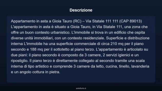 Immobile in asta di 210 m², box auto in vendita a Gioia Tauro - Foto 4