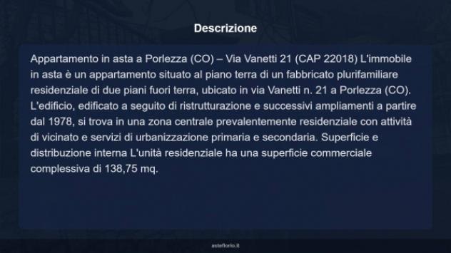Immobile in asta di 138 m², box auto in vendita a Porlezza - Foto 8