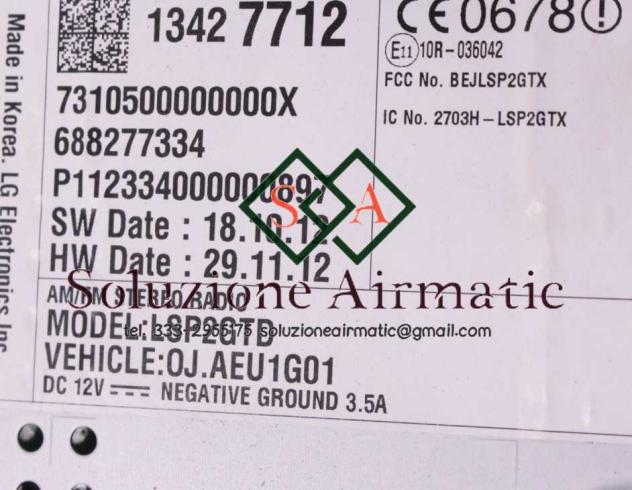 Opel Adam 1.4 Radio CD pannello multimediale 13427711 - Foto 2