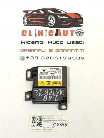 CENTRALINA AIRBAG DACIA Duster 1° Serie 8200952858 K4M616 (1017)