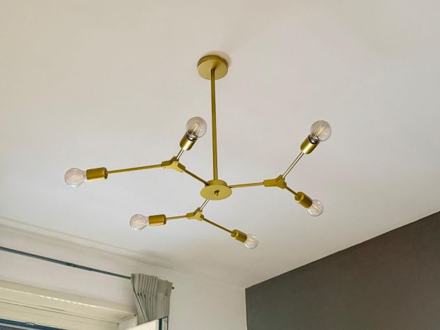 Lampadario Sputnik oro 6 luci design moderno