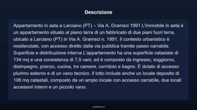 Immobile in asta di 249 m² con più di 5 locali in vendita a Larciano - Foto 3