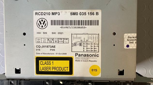 Autoradio Volkswagen Polo 6R del 2010 (5M0035156B) - Foto 4