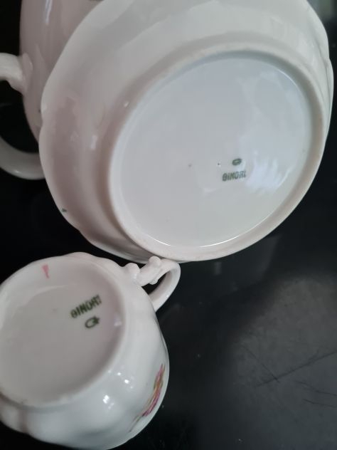 Antico Servizio  Caffe  Vecchia GINORI  fine '800 da sei tazze con lattiera , - Foto 4