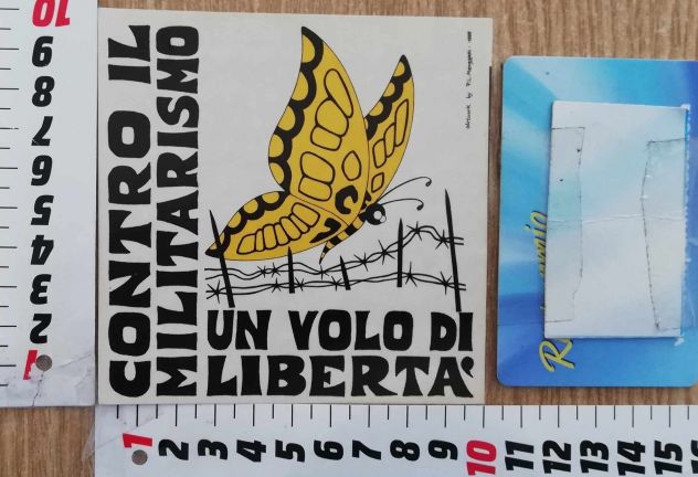Adesivo (sticker) antimilitarista anarchia - Foto 3