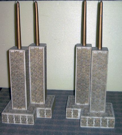 Candelabri in marmo scolpito - Foto 2