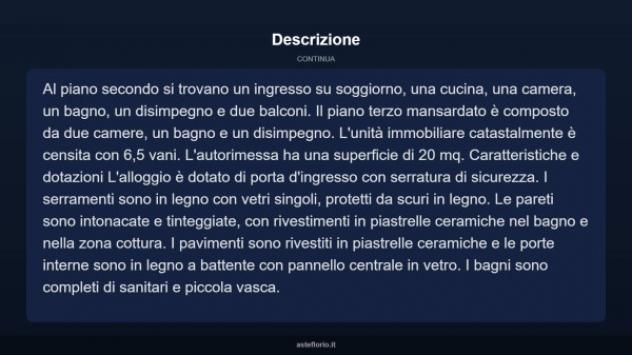 Immobile in asta di 170 m² con più di 5 locali e box auto in vendita a Frassinetto - Foto 5