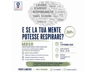 Corso MBSR a Genova – 8 settimane per gestire lo stress