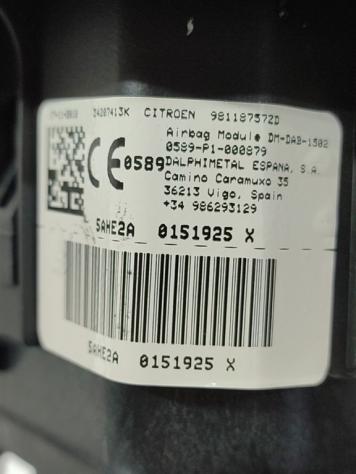 AIRBAG VOLANTE CITROEN C3 AirCross 981187572D YH01 (17) - Foto 4