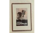 "CORDIAL CAMPARI LIQUOR” VECCHIA STAMPA PUBBLICITARIA COMPLETA DI CORNICE