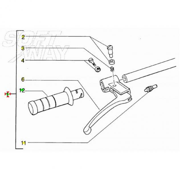 Comando gas Piaggio NRG RST MC2 957270 - Foto 4