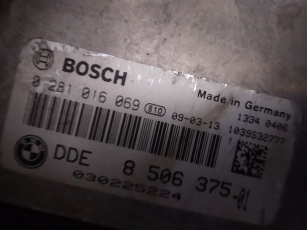 ECU 0281016069 DDE8506375 BMW SERIE 1 E87 8506375 EDC17c06 4.13 CENTRALINA MOTOR - Foto 4