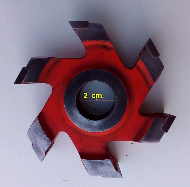 Fresa Legno e altri materiali Foro 20mm. larg. 8,6 cm. x alt. 16 mm. 15 gradi - Foto 5