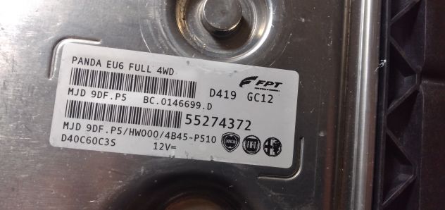 ECU PANDA EU 6 FULL 4WD MJD9DF.P5 HW000 SW 4B45--P510 55274372 - Foto 4