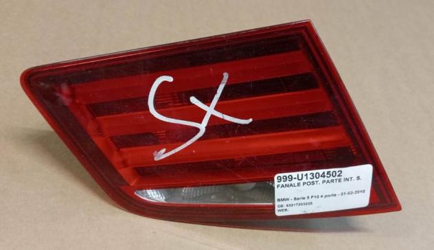 FANALE POST. PARTE INT. S. 999-U1304502 Parti elettriche  Fanaleria  Fanali  Fanale post. sx. BMW - Serie 5 F10 4 porte - 01-02-2010 - 01-06-2013