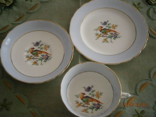 Trio da the' del 1930'-1943', in fine porcellana inglese - Made in England - Foto 2