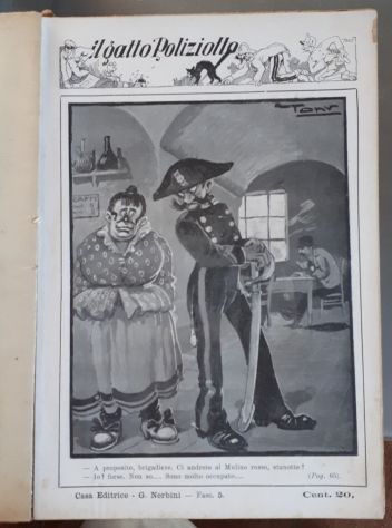 il Gatto Poliziotto, C. RIOVITTO, CASA EDITRICE G. NERBINI 1917. - Foto 6