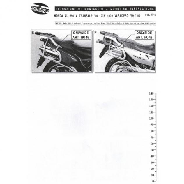 Base portapacchi Honda XL V Transalp XLV Varadero - Foto 5