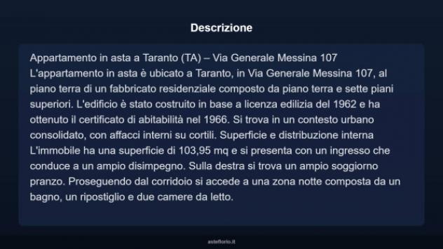 Immobile in asta di 103 m² in vendita a Taranto - Foto 3