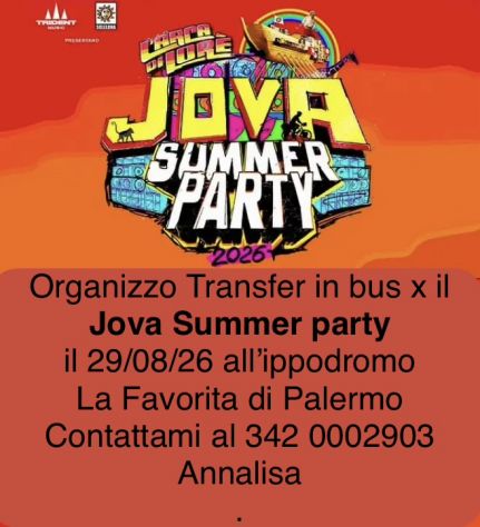 Transfer in Bus concerto Jovanotti 29.30 agosto Ippodromo La Favorita Palermo