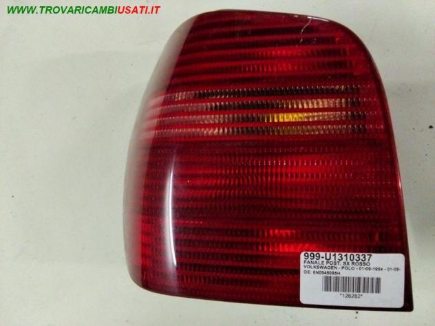 FANALE POST. SX ROSSO 999-U1310337 Parti elettriche Fanaleria Fanali Fanale post. sx. VOLKSWAGEN - POLO RESTAYLING 1999 2001