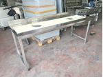 tavolo inox con piano in teflon removibile usato