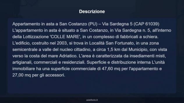 Immobile in asta di 47 m², box auto in vendita a San Costanzo - Foto 8