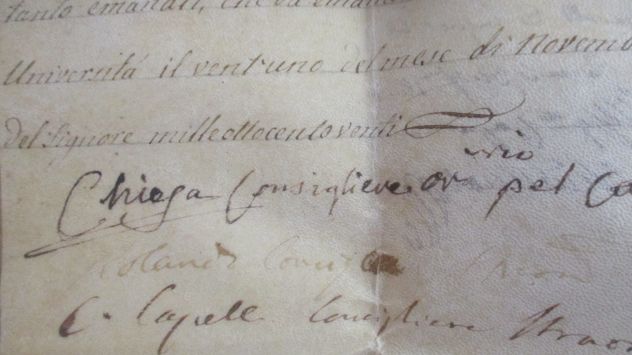 diploma REGIA UNIVERSITA' TORINO 1820 - Foto 3