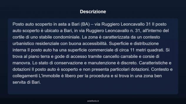 Immobile in asta di 11 m² in vendita a Bari - Foto 3