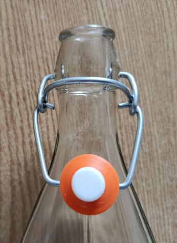 3 bottiglie vetro 1 litro tappo meccanico con guarnizione a chiusura ermetica - Foto 4